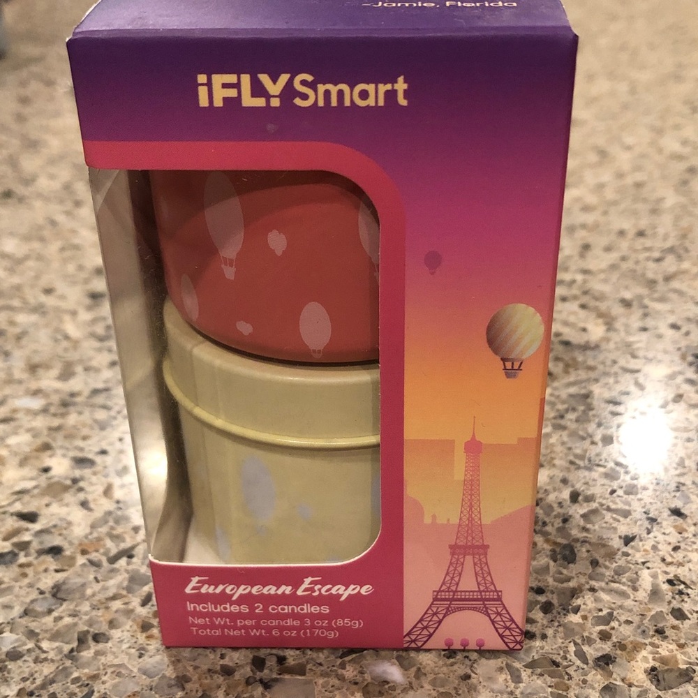 iFly Smart European Escape 2 Candles in Tins -  High Tea & French Vanilla